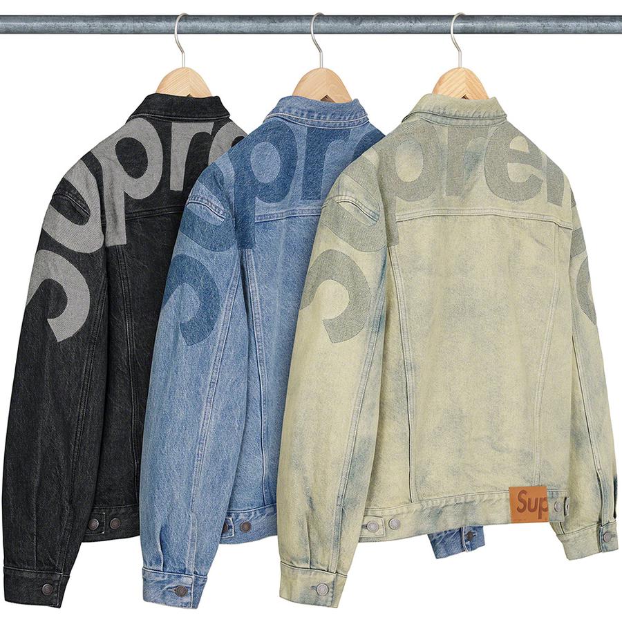 Supreme Inset Logo Denim Trucker Jacket for spring summer 22 season