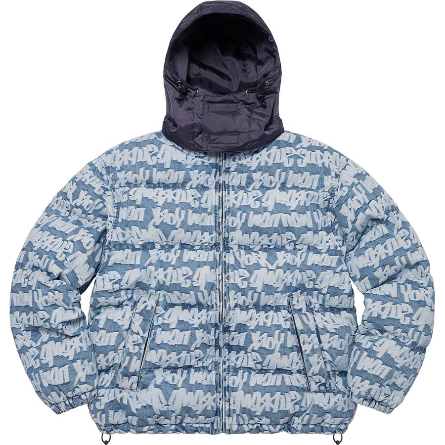 Details on Fat Tip Jacquard Denim Puffer Jacket  from spring summer
                                                    2022 (Price is $348)