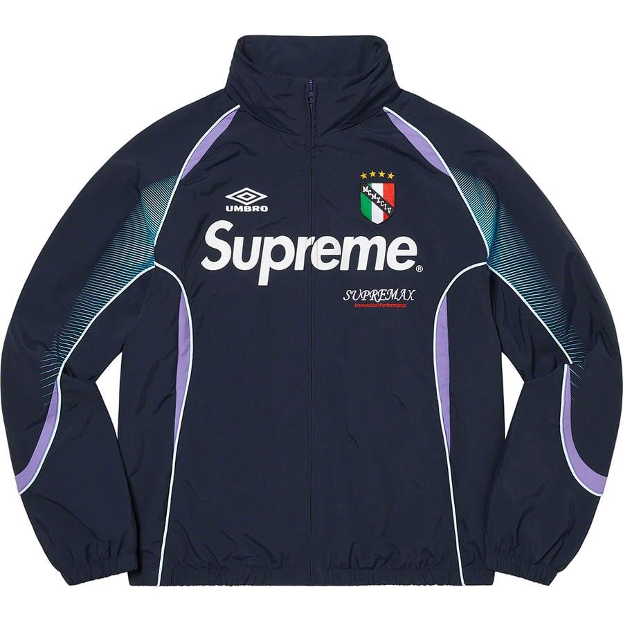 Details on Supreme Umbro Track Jacket  from spring summer 2022 (Price is $188)