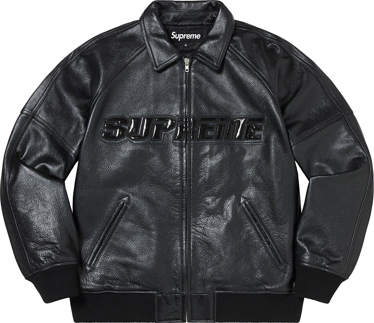 Silver Surfer Leather Varsity Jacket - spring summer 2022 - Supreme