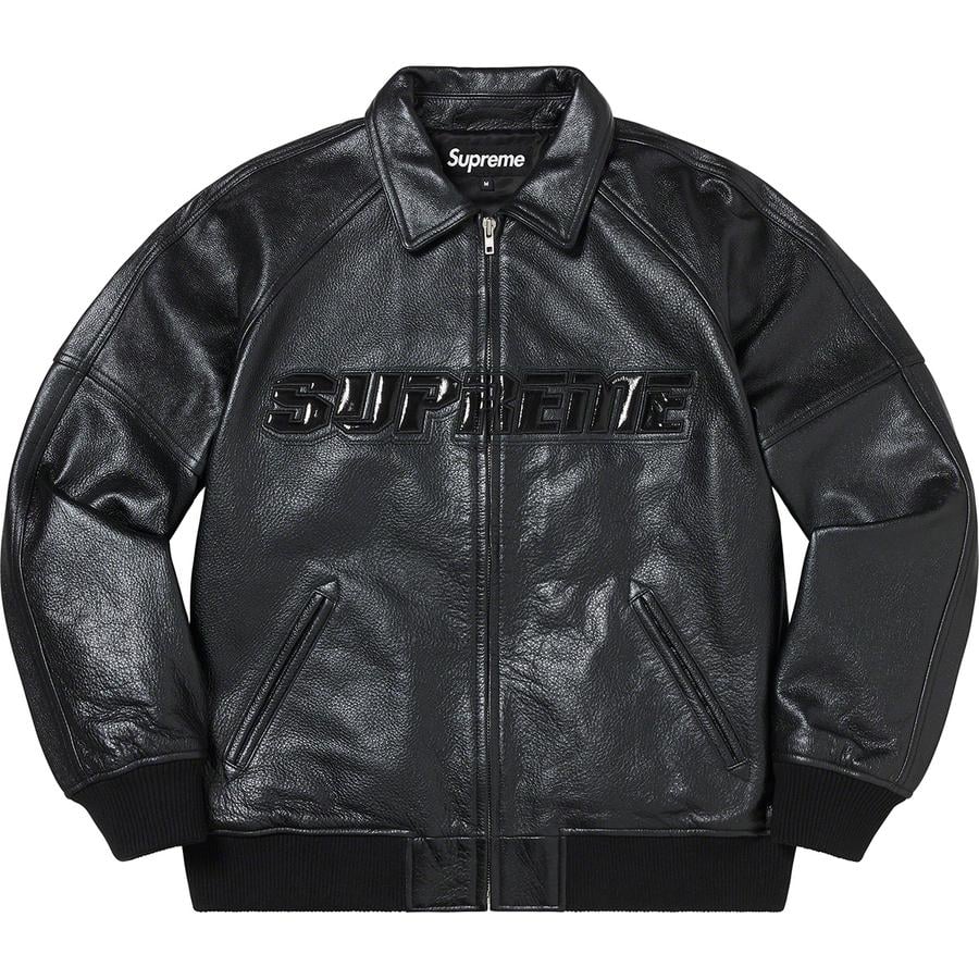 Details on Silver Surfer Leather Varsity Jacket  from spring summer
                                                    2022 (Price is $798)