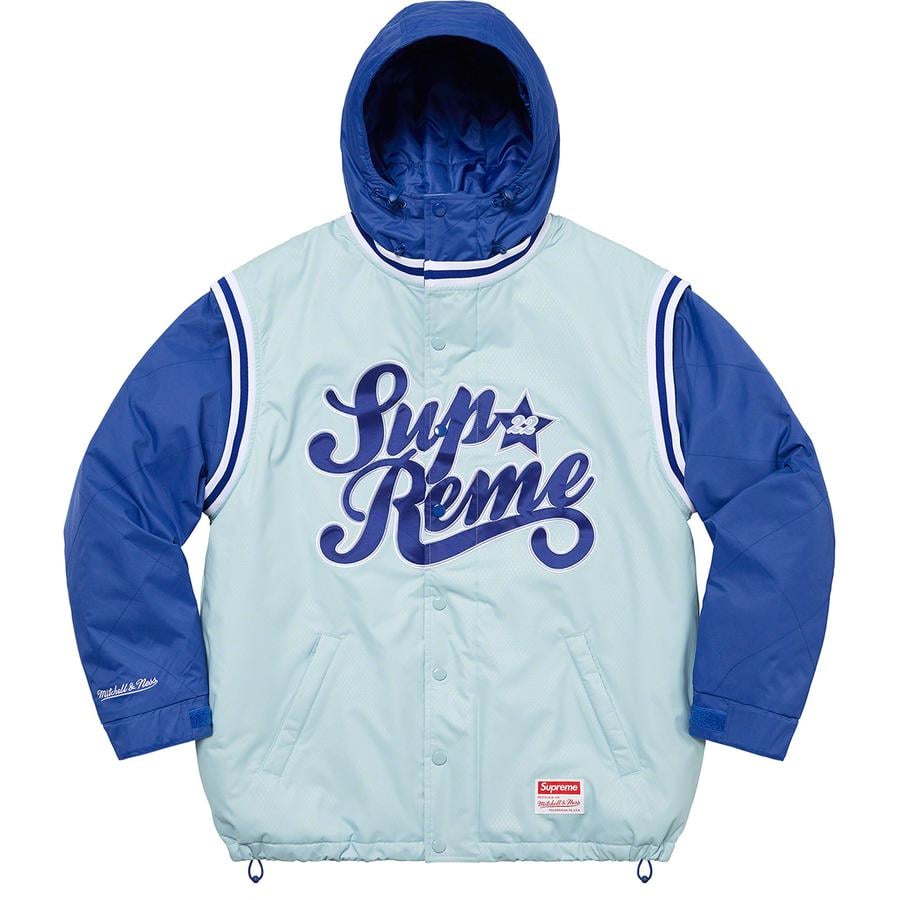 Details on Supreme Mitchell & Ness Quilted Sports Jacket  from spring summer
                                                    2022 (Price is $298)