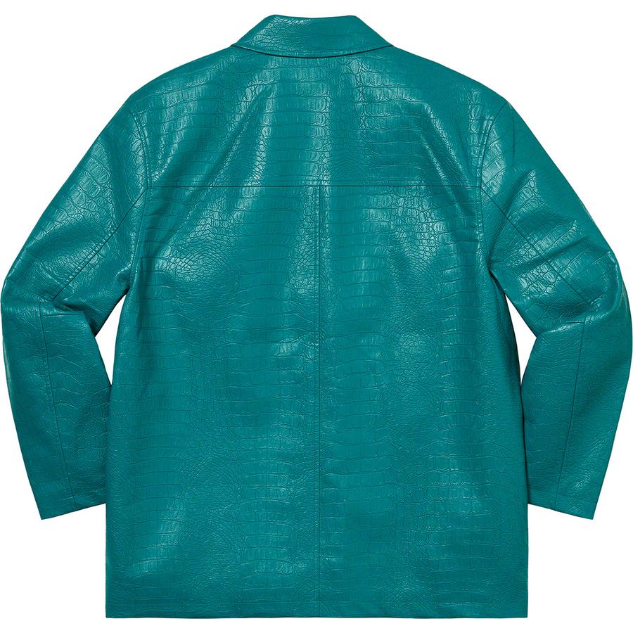 Details on Faux Croc Car Coat  from spring summer 2022 (Price is $288)