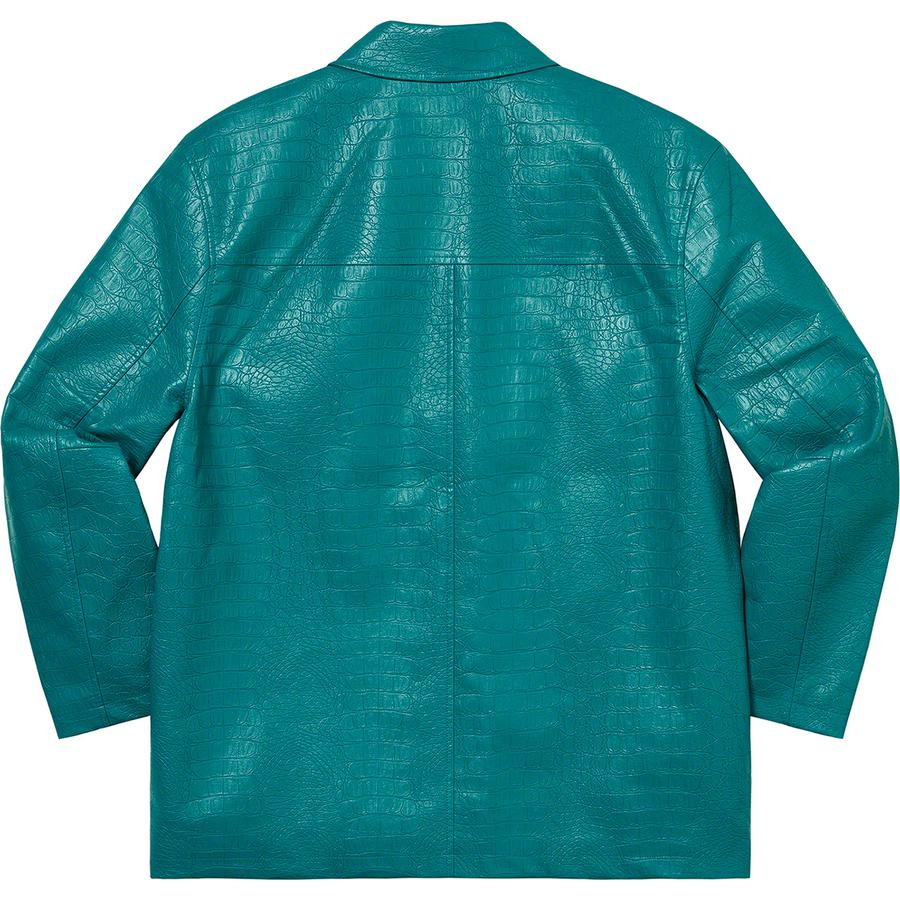 Details on Faux Croc Car Coat  from spring summer
                                                    2022 (Price is $288)