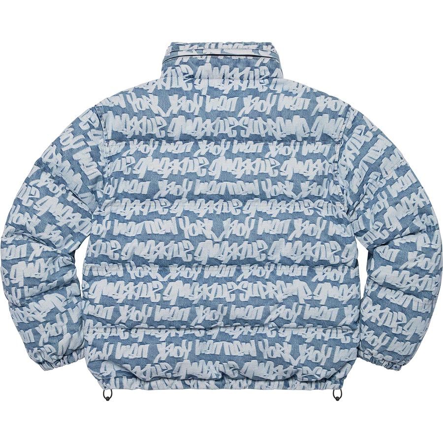 Details on Fat Tip Jacquard Denim Puffer Jacket  from spring summer 2022 (Price is $348)