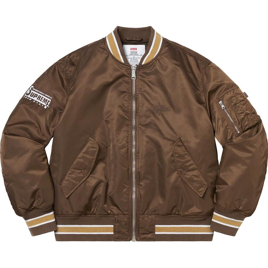 Details on Second To None MA-1 Jacket  from spring summer 2022 (Price is $328)
