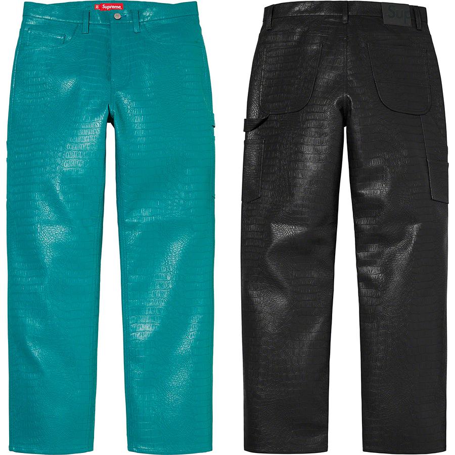 Details on Faux Croc Painter Pant from spring summer 2022 (Price is $198)