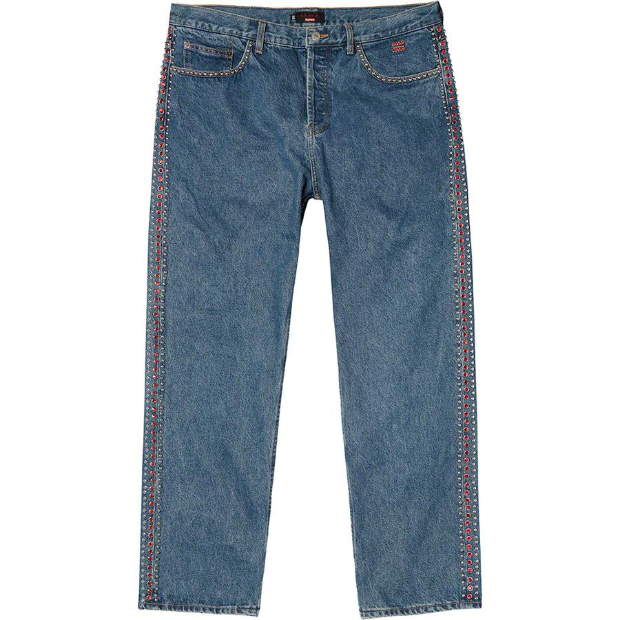 Details on Supreme B.B.Simon Studded Regular Jean  from spring summer
                                                    2022 (Price is $398)