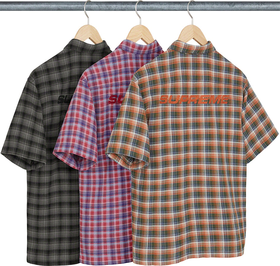 supreme plaid s/s shirts-