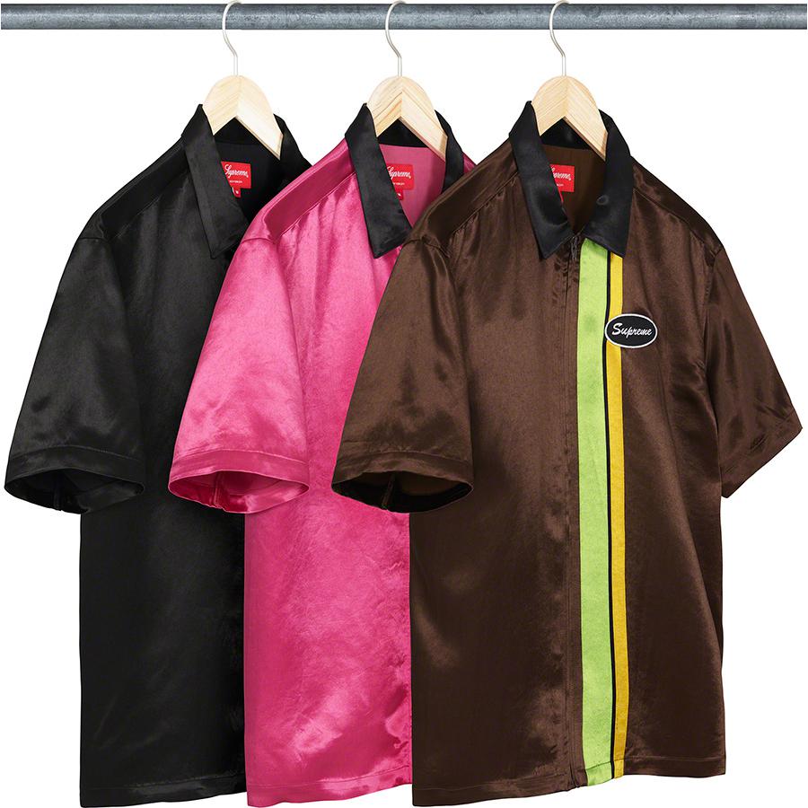 Details on Satin Zip Up S S Work Shirt from spring summer
                                            2022 (Price is $148)