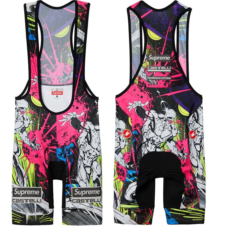 Details on Supreme Castelli Silver Surfer Cycling Bib Short from spring summer 2022 (Price is $198)