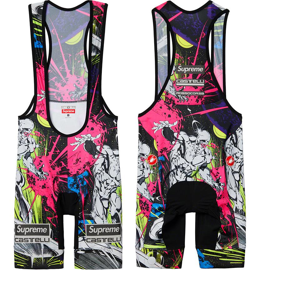 Details on Supreme Castelli Silver Surfer Cycling Bib Short from spring summer
                                            2022 (Price is $198)