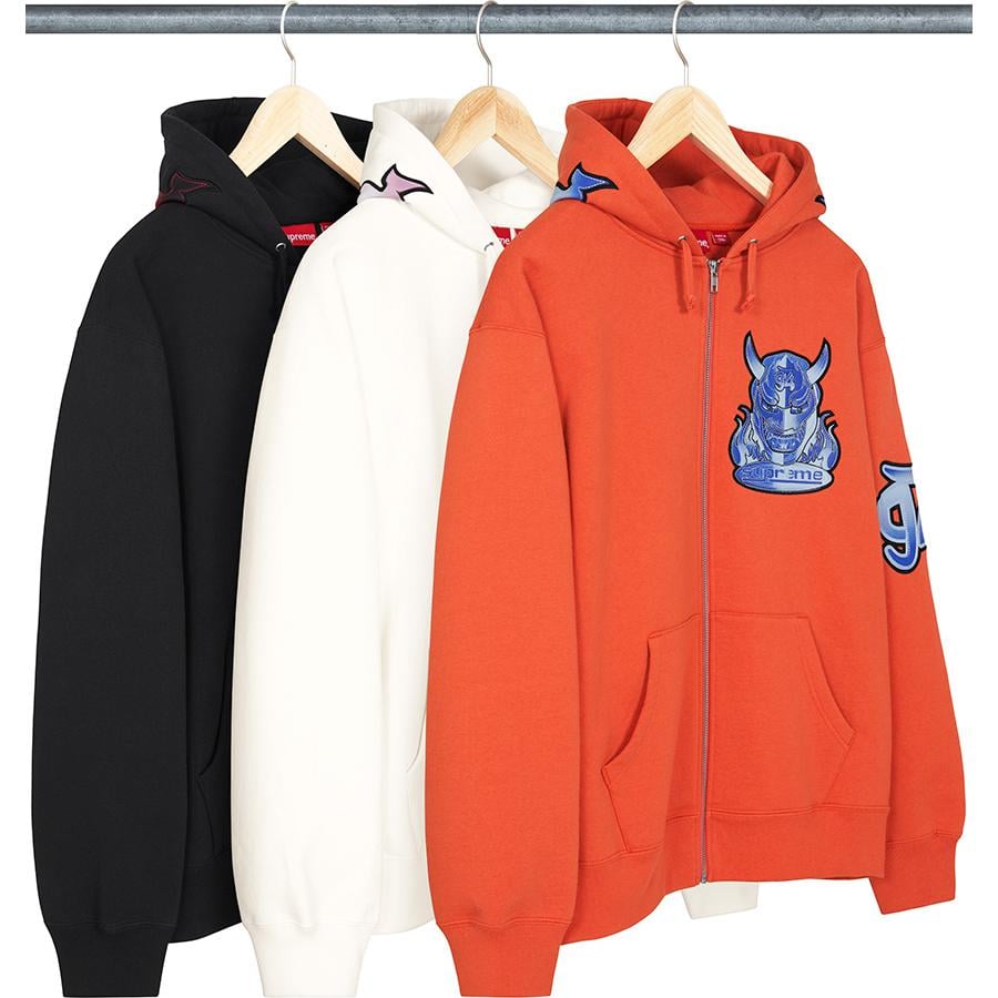 Supreme Demon Zip Up Hooded Sweatshirt for spring summer 22 season