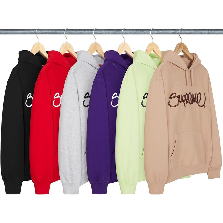 Supreme Raised Handstyle Hooded Sweatshirt for spring summer 22 season