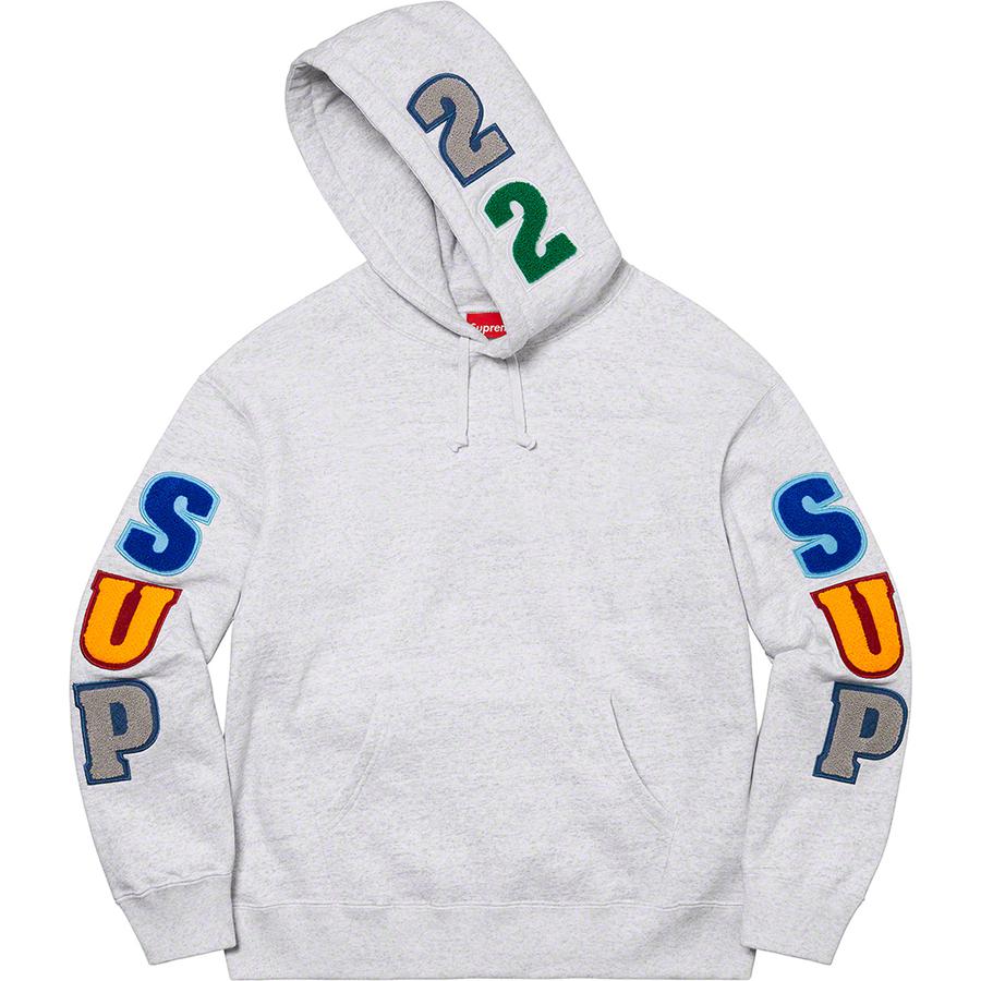 Details on Supreme Team Chenille Hooded Sweatshirt  from spring summer 2022 (Price is $178)