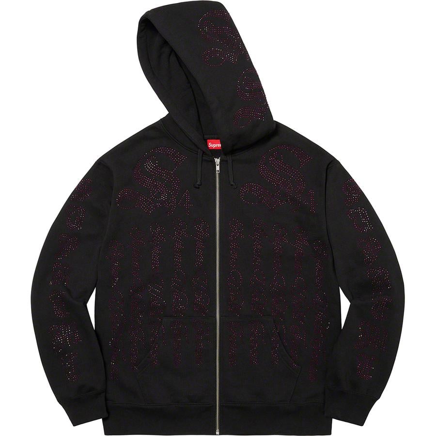 Details on Rhinestone Zip Up Hooded Sweatshirt  from spring summer 2022 (Price is $178)
