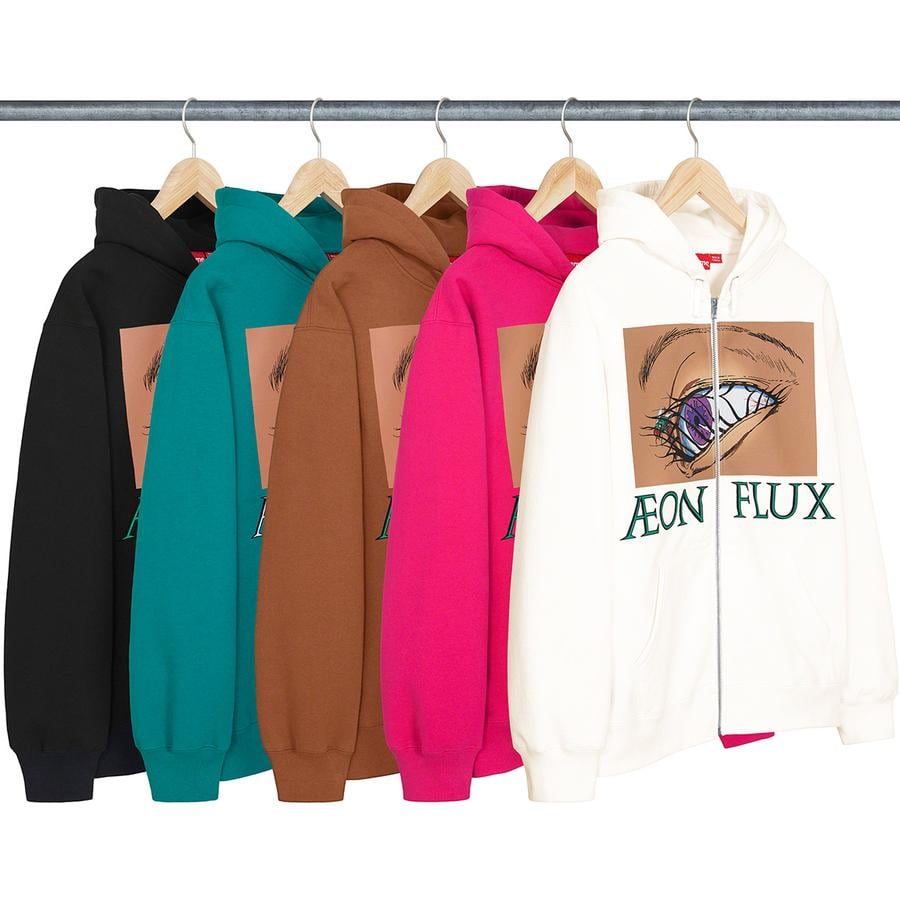 Details on Aeon Flux Zip Up Hooded Sweatshirt from spring summer 2022 (Price is $188)