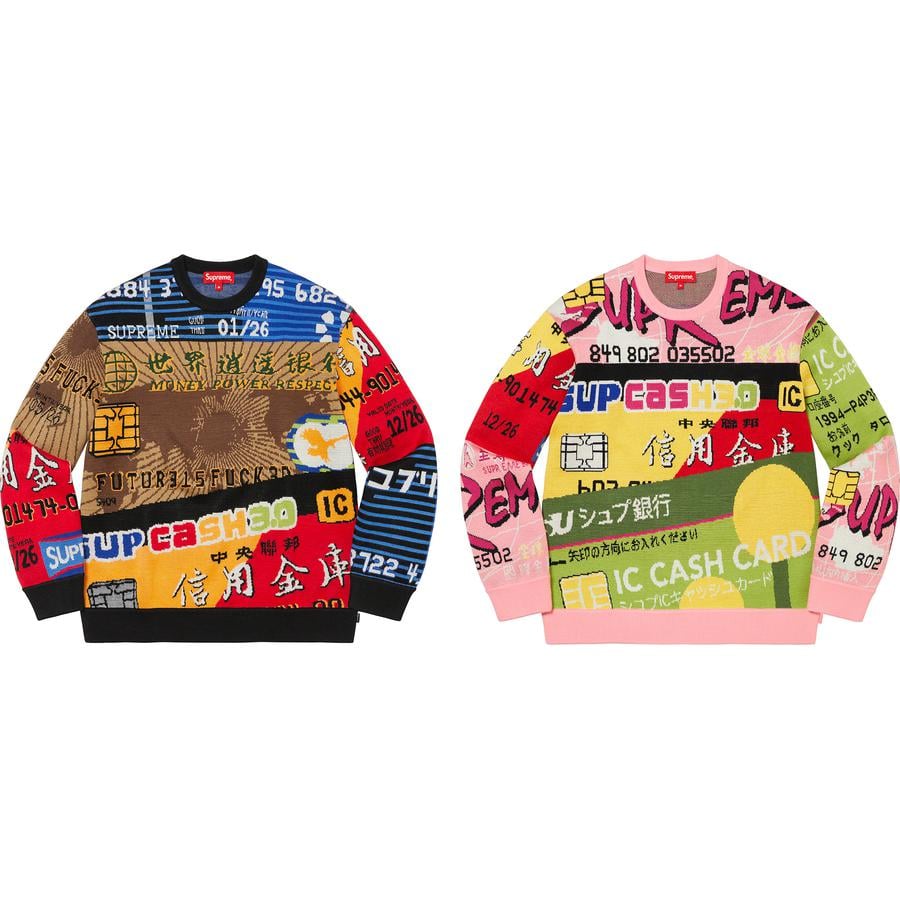 Supreme Credit Cards Sweater releasing on Week 15 for spring summer 2022