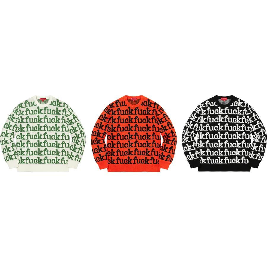 Supreme Fuck Sweater for spring summer 22 season