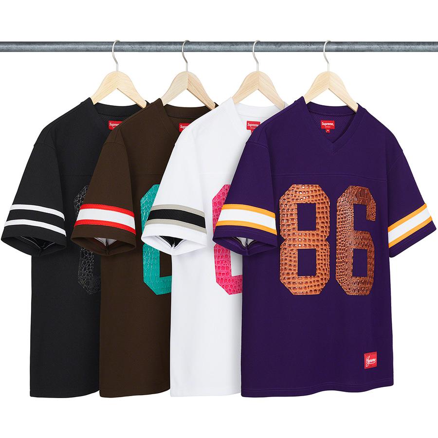 Supreme Faux Croc Football Jersey released during spring summer 22 season