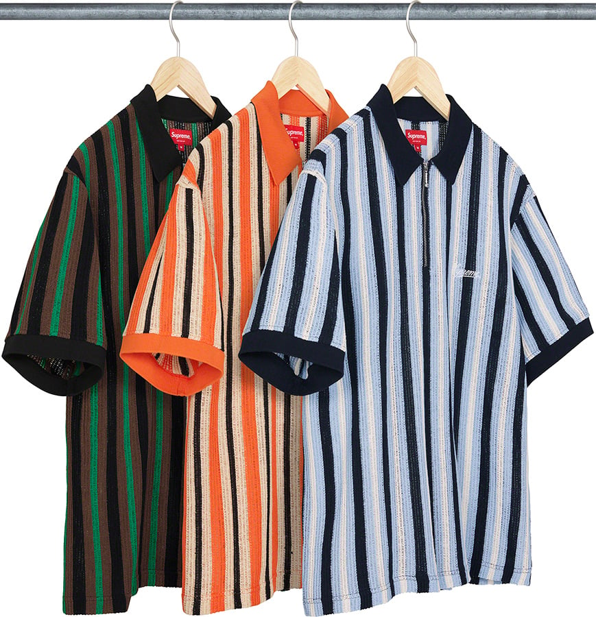 Open Knit Stripe Zip Polo - spring summer 2022 - Supreme