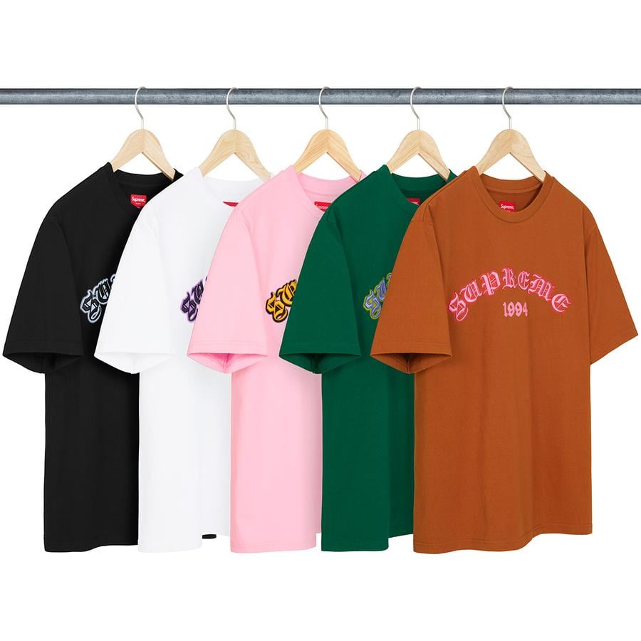 Supreme Old English Glow S S Top released during spring summer 22 season