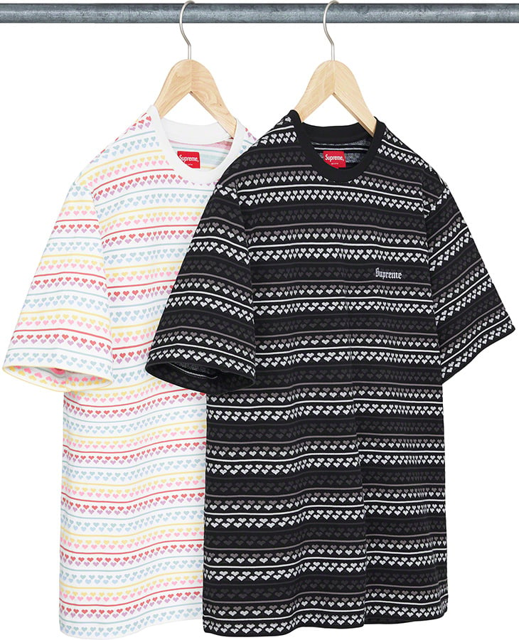 supreme Hearts Jacquard S/S Top L　22SS