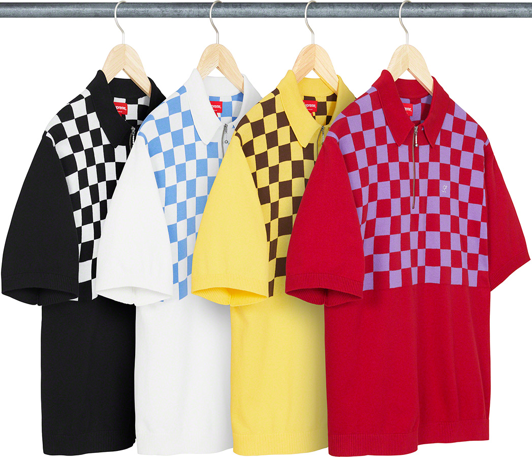 Checkerboard Zip Polo - spring summer 2022 - Supreme