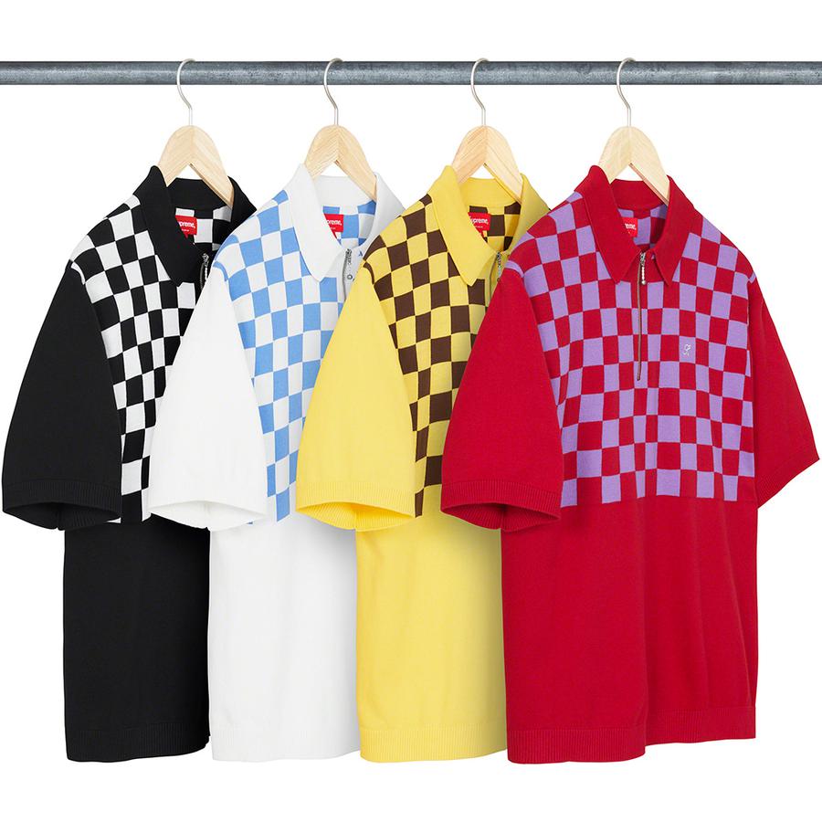 Details on Checkerboard Zip Polo from spring summer
                                            2022 (Price is $118)