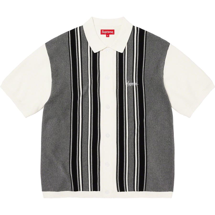 Details on Stripe Button Up Polo  from spring summer
                                                    2022 (Price is $128)