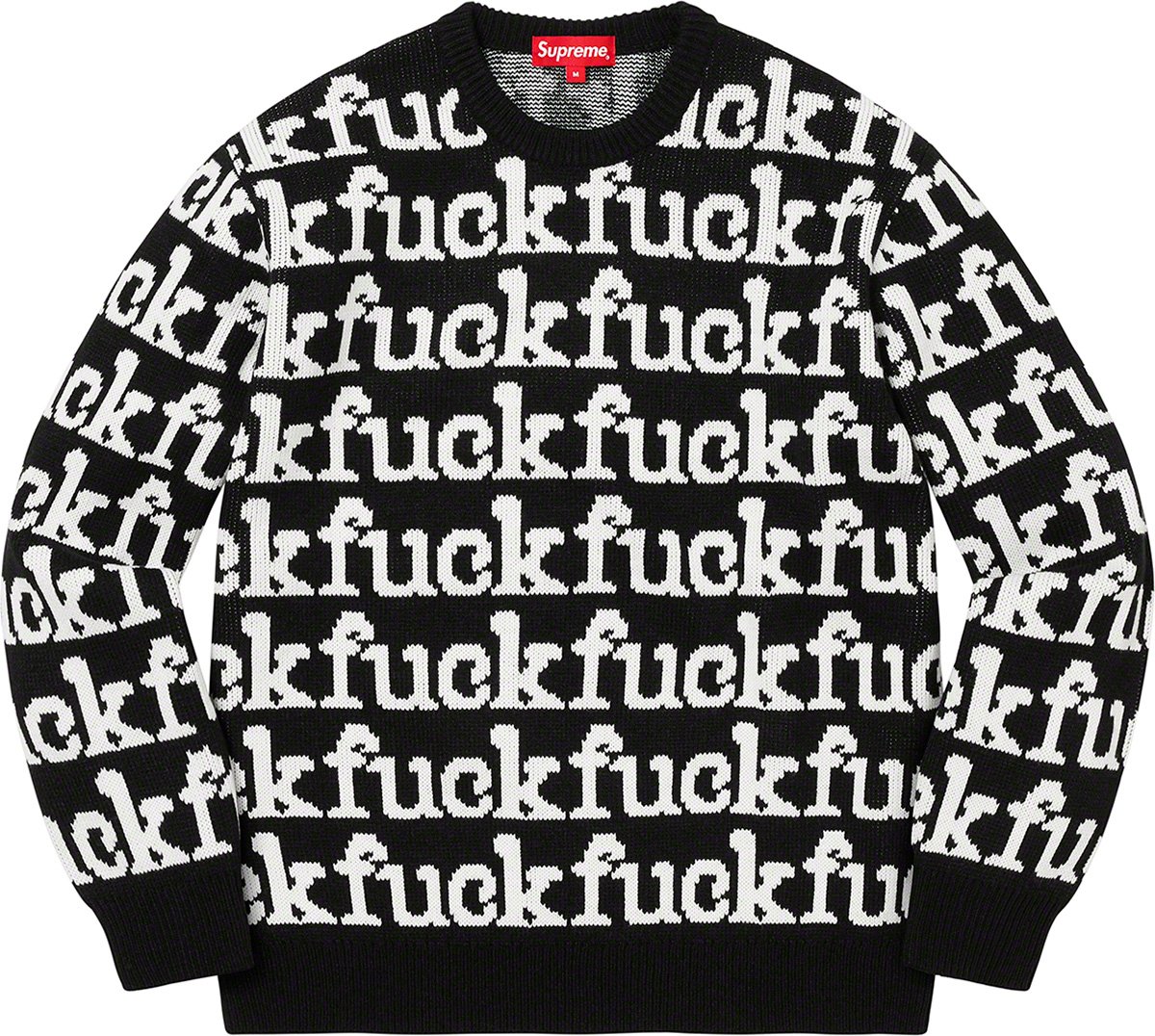 Supreme Fuck Sweater black-