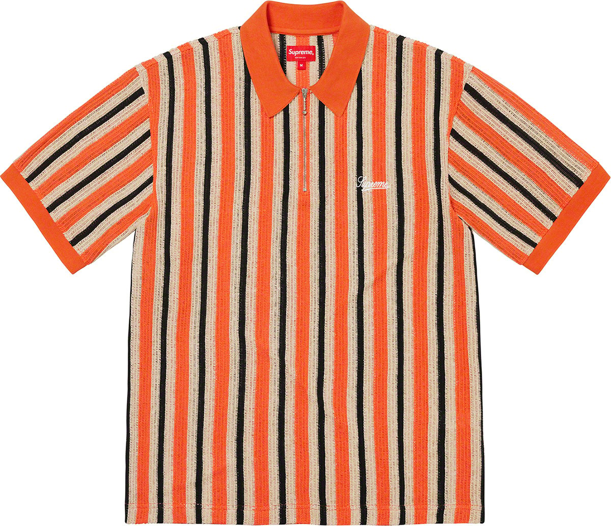 Open Knit Stripe Zip Polo - spring summer 2022 - Supreme