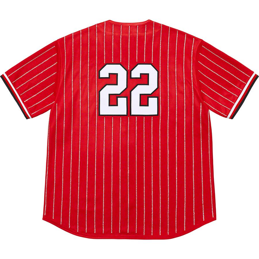 Details on Rhinestone Stripe Baseball Jersey  from spring summer
                                                    2022 (Price is $148)