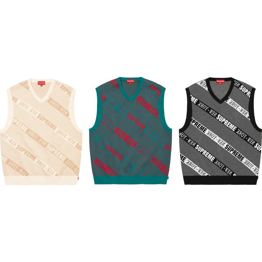 Supreme Stripe Sweater Vest releasing on Week 1 for spring summer 22