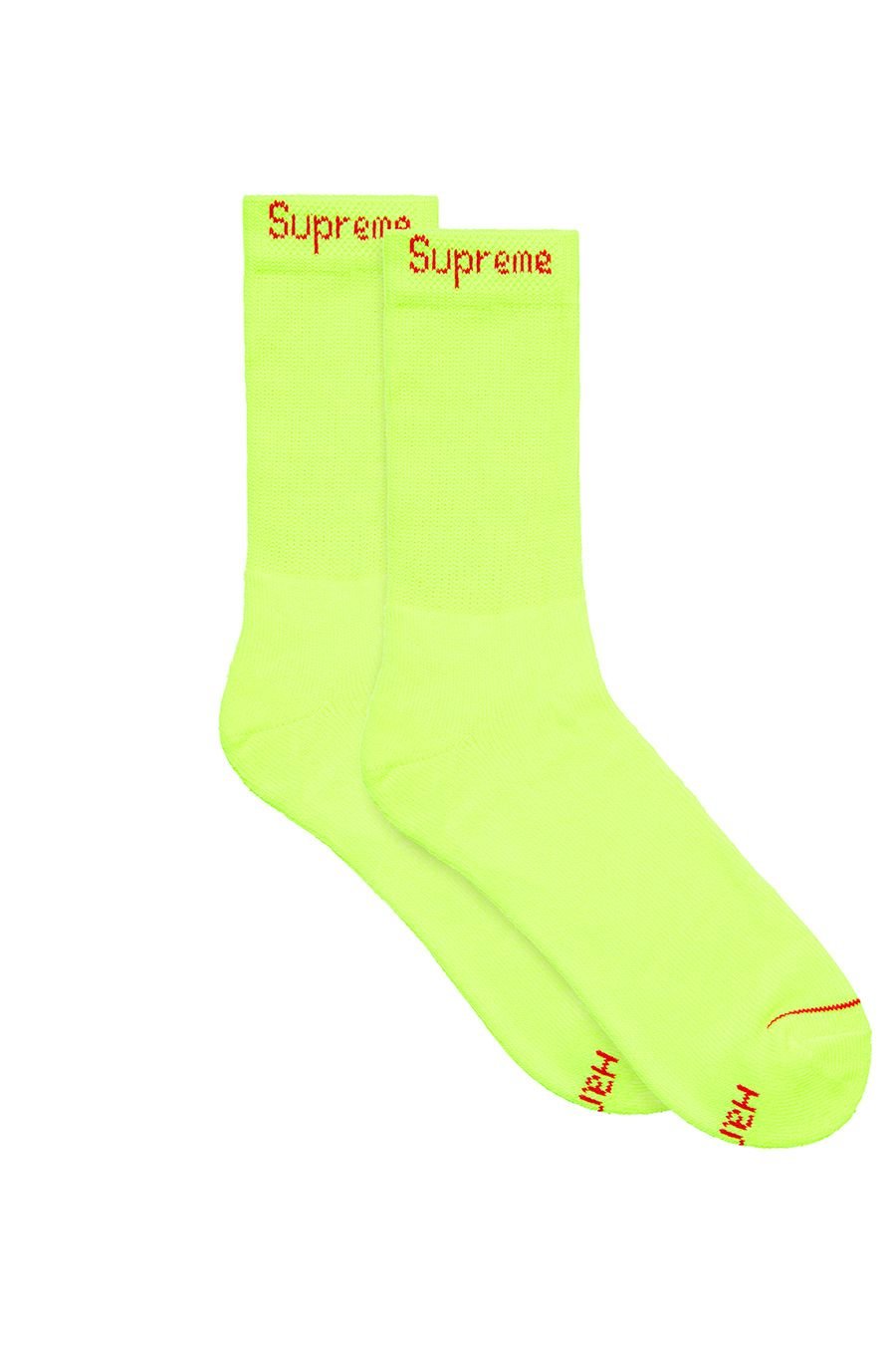 Hanes Crew Socks (4 Pack - Fluorescent Yellow) - spring summer 2023 -  Supreme
