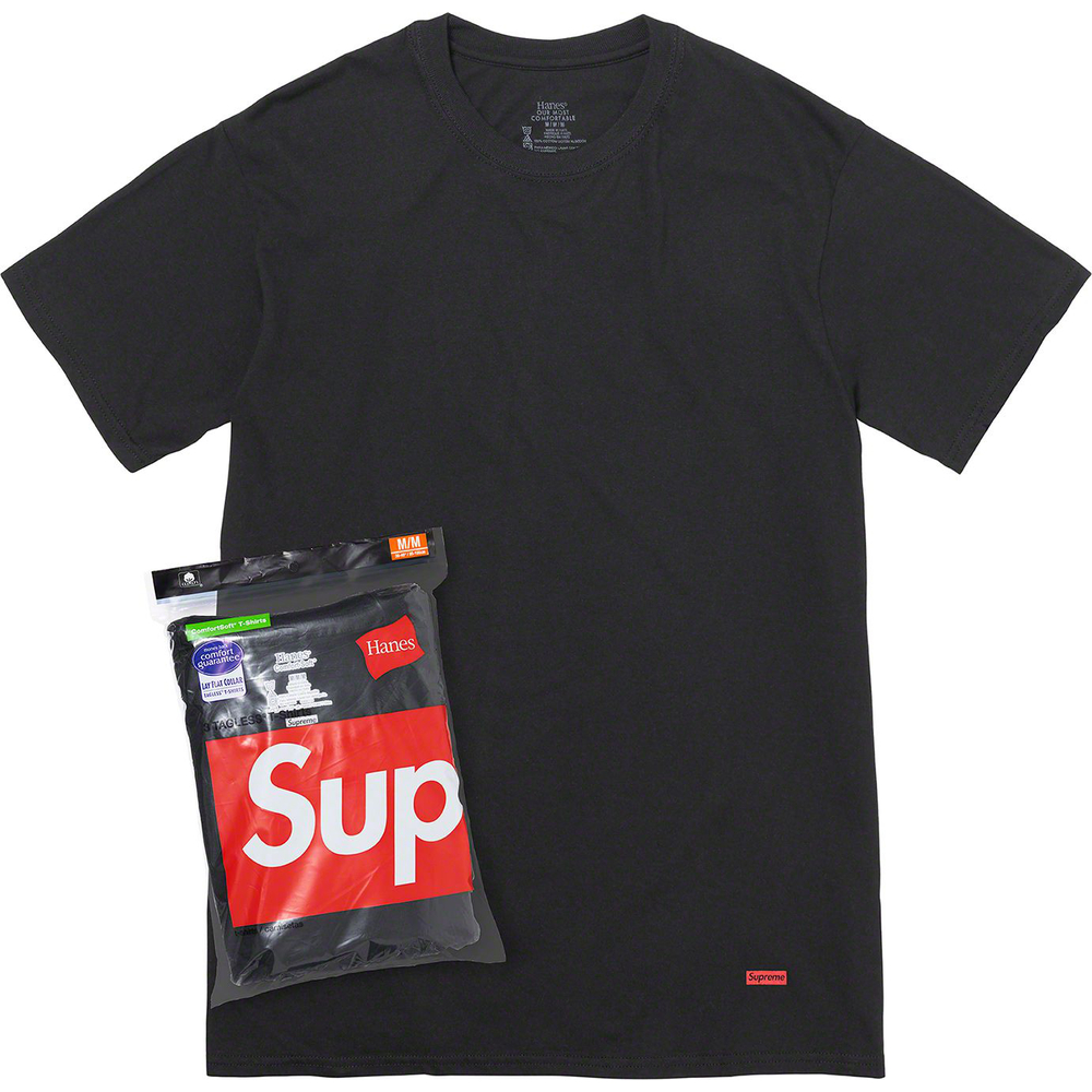 Details on Supreme Hanes Tagless Tees (3 Pack)  from spring summer
                                                    2023 (Price is $30)