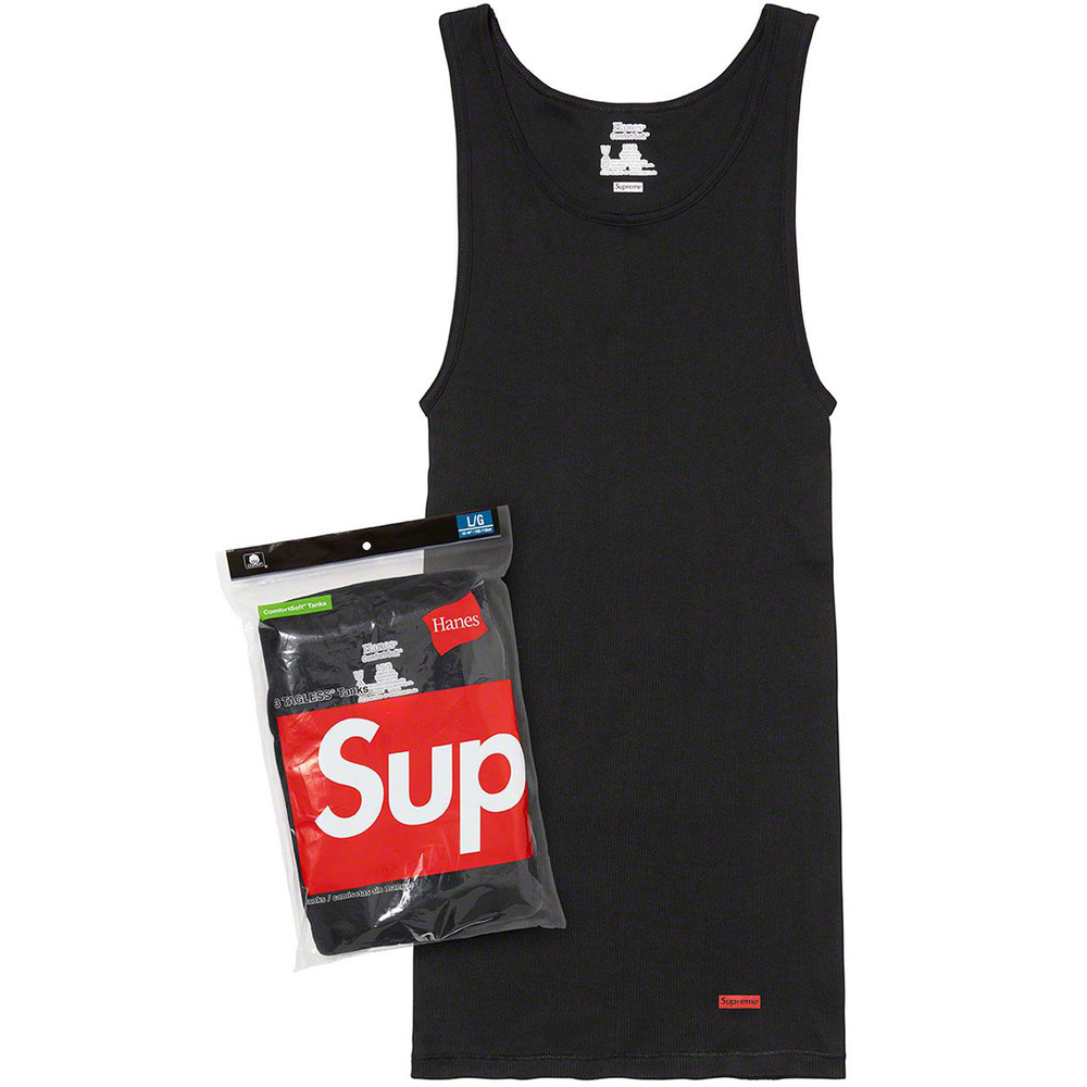 Details on Supreme Hanes Tank Tops (3 Pack)  from spring summer
                                                    2023 (Price is $28)