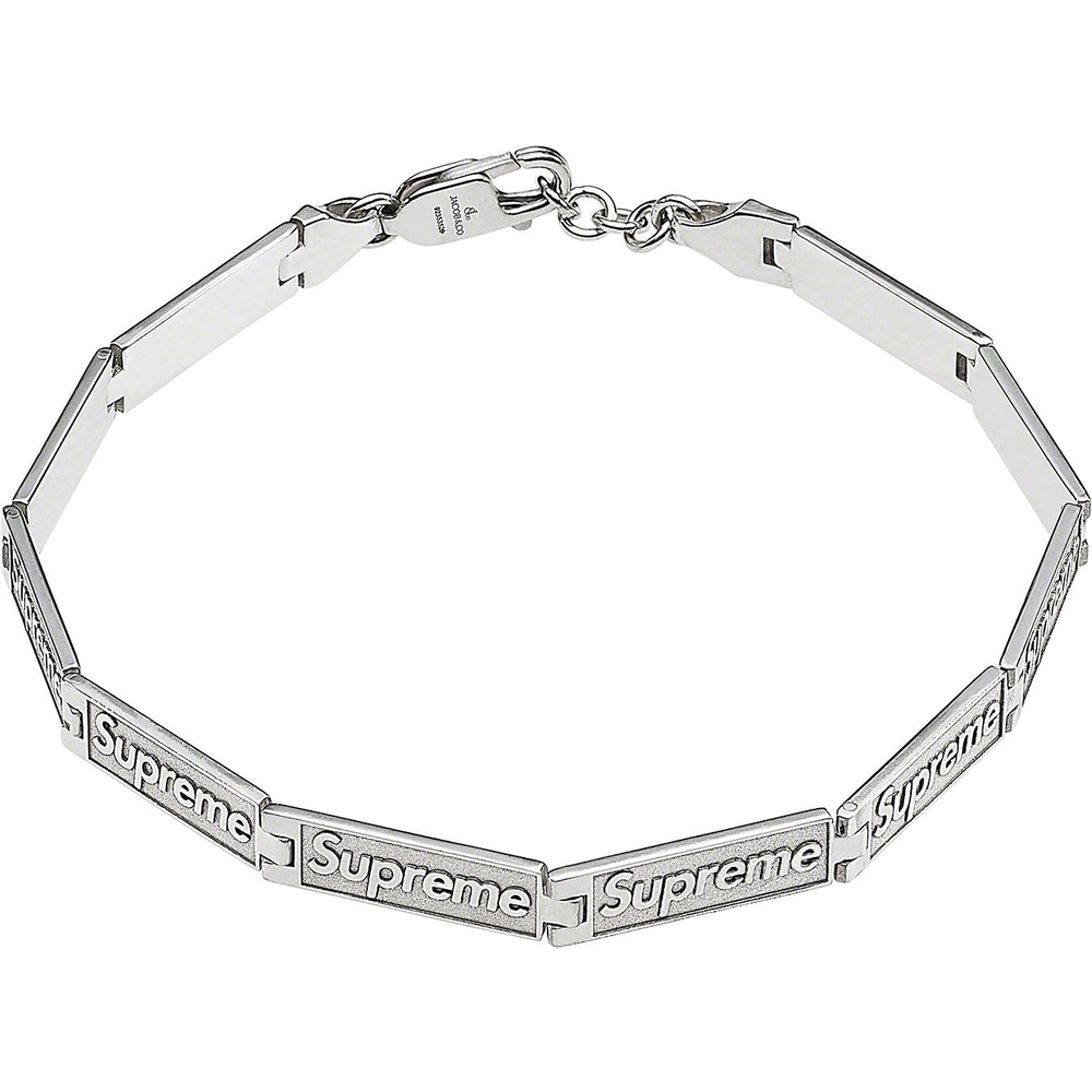 Details on Supreme Jacob & Co Logo Link Bracelet (Sterling Silver) [hidden] from spring summer
                                                    2023 (Price is $548)
