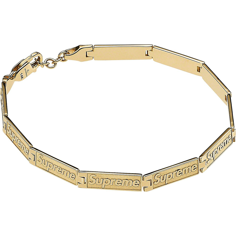 Details on Supreme Jacob & Co Logo Link Bracelet (14k Gold) [hidden] from spring summer
                                                    2023 (Price is $2998)
