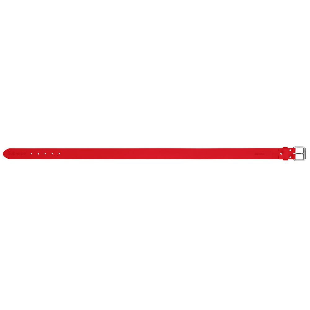 Supreme Repeat Leather Belt (SS23) Red