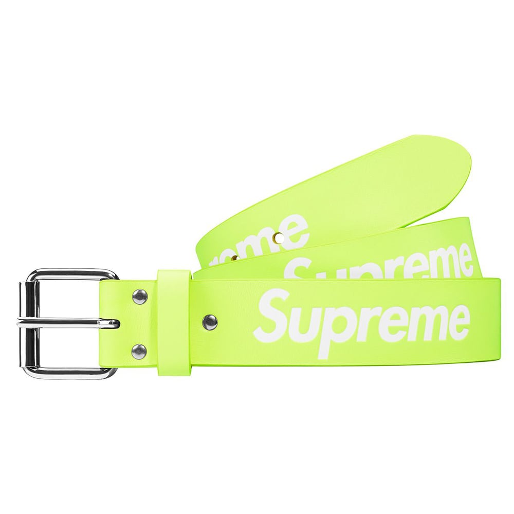 Supreme Repeat Leather Belt ベルト 黄色