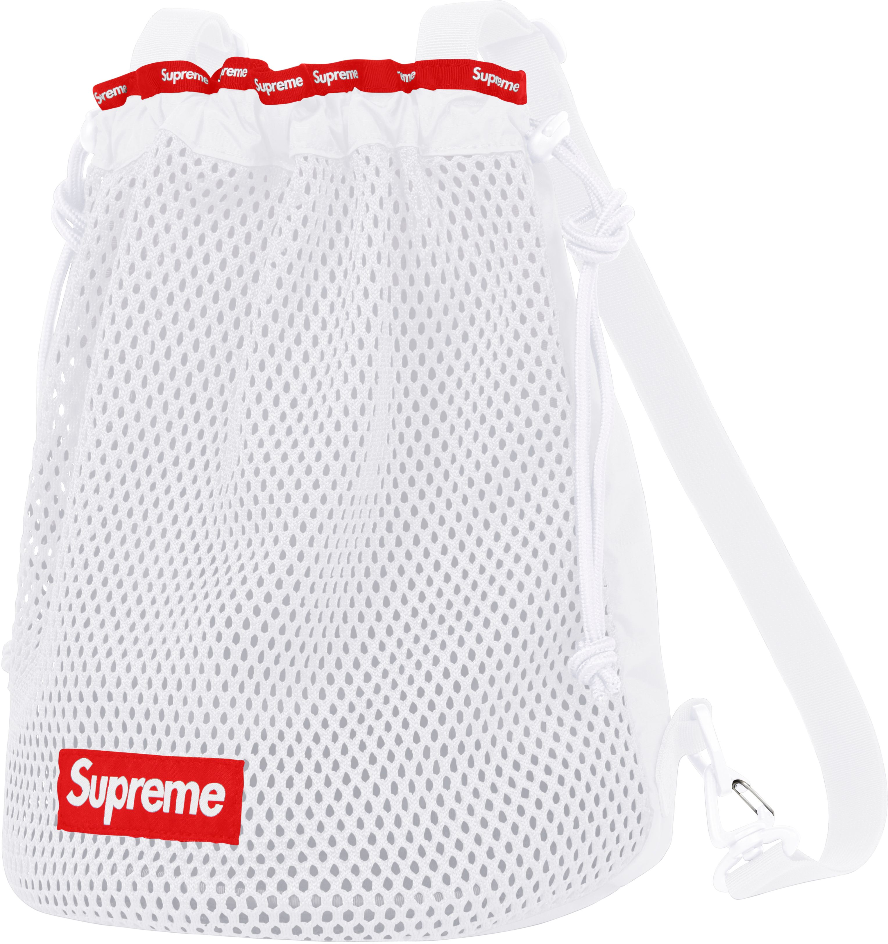 Supreme Mesh Small Backpack White