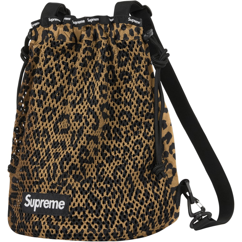 supreme Mesh Small Backpack leopard | mahwahpost.com