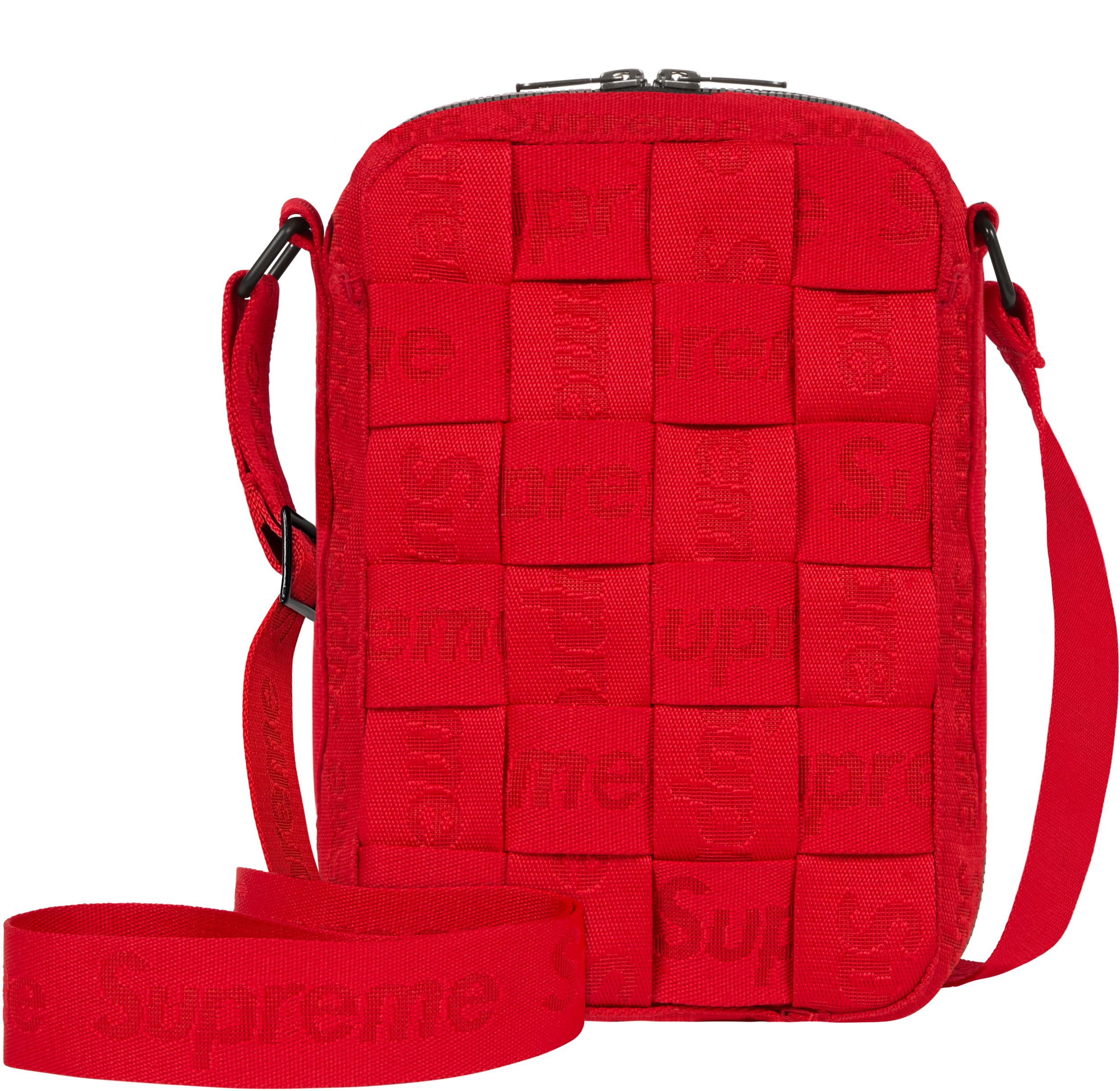 Supreme Woven Shoulder Bag Red