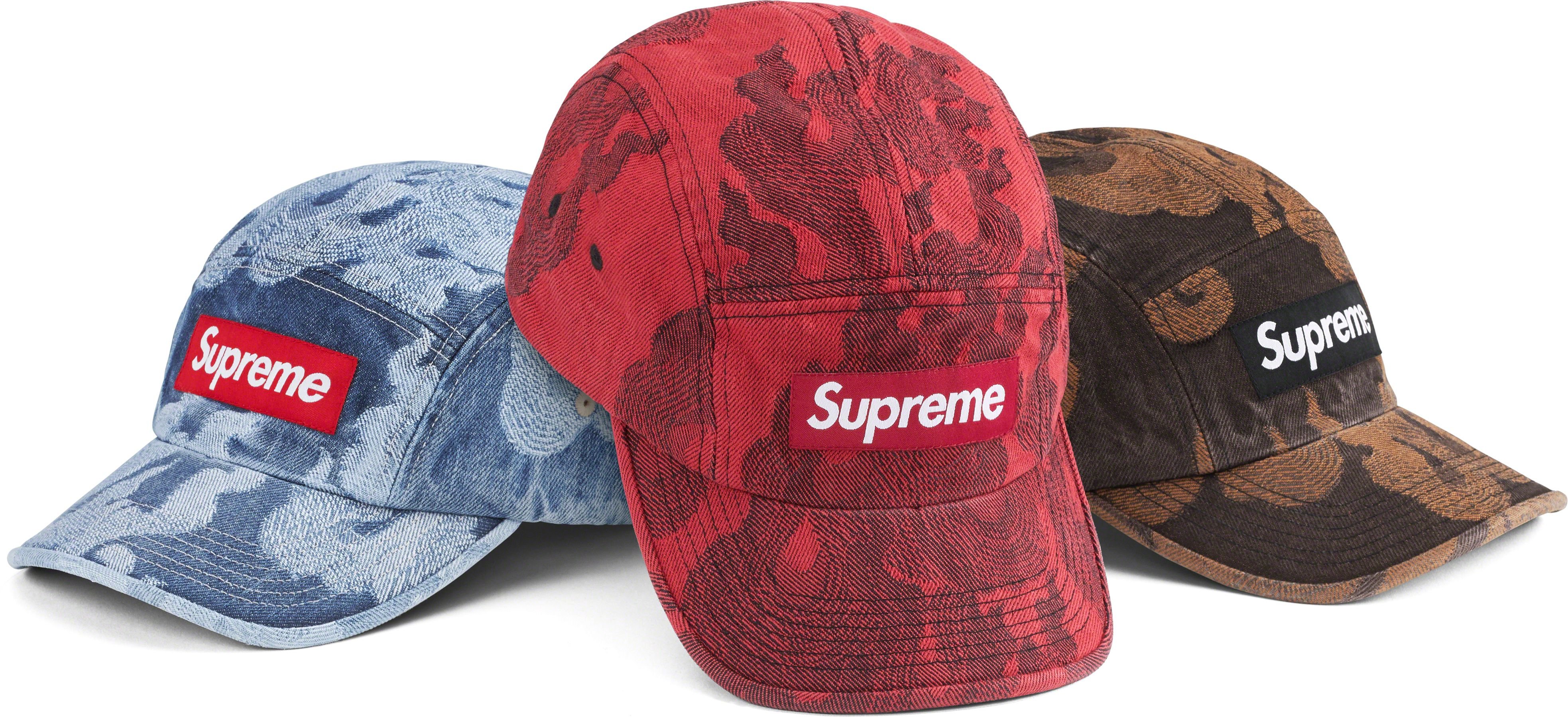 Flames Jacquard Denim Camp Cap - spring summer 2023 - Supreme