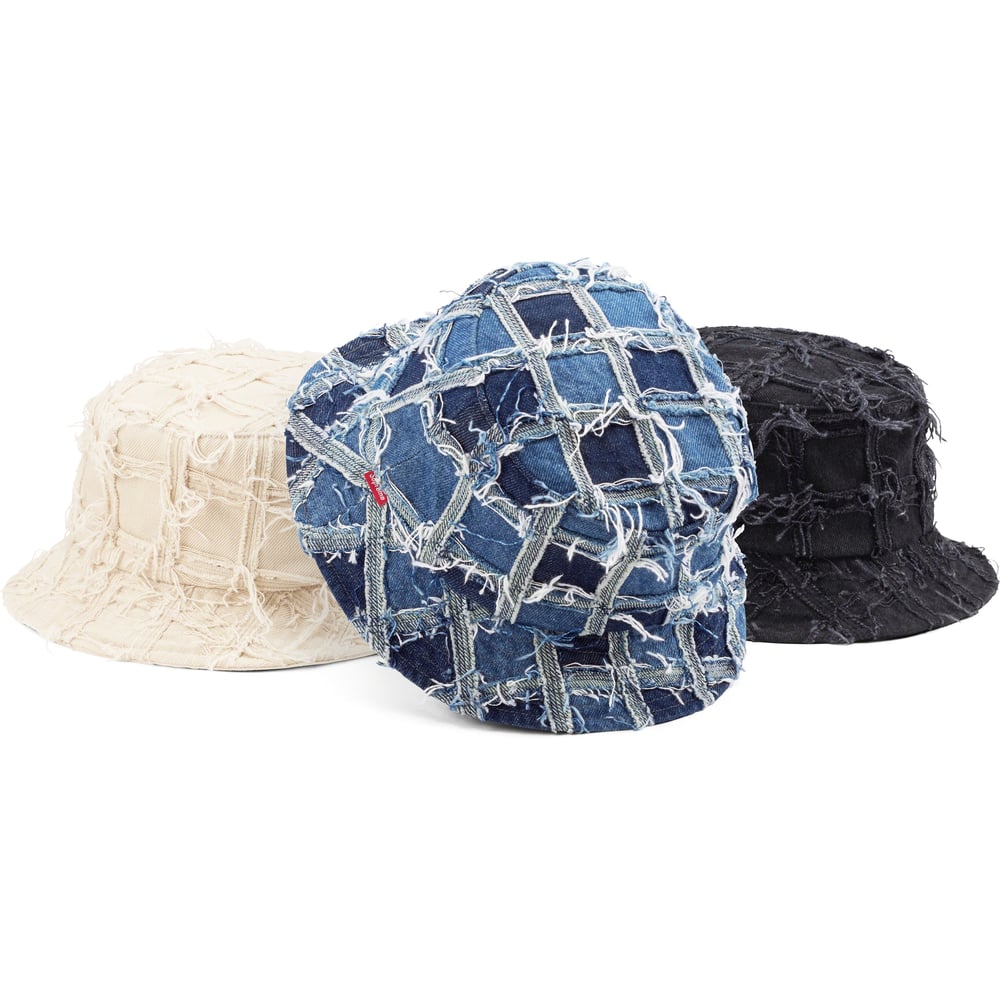 Supreme Frayed Patchwork Denim Crusher for spring summer 23 season