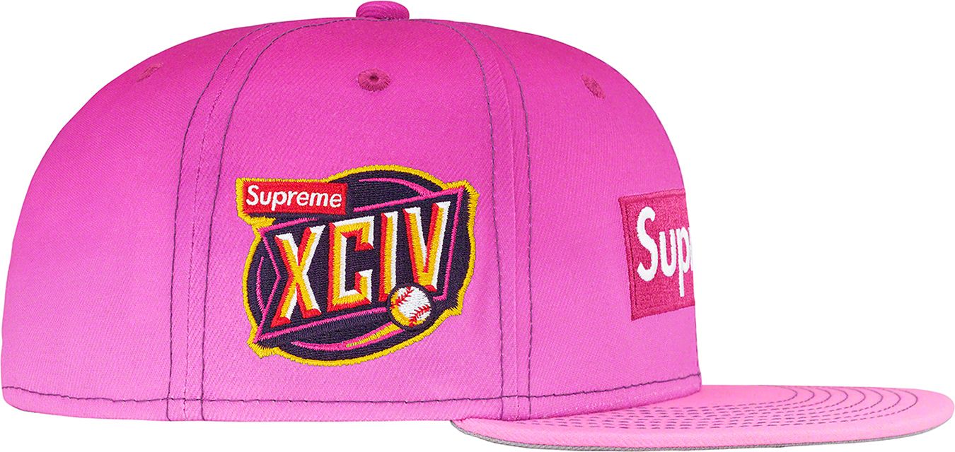 supreme newera gradient box logo pink