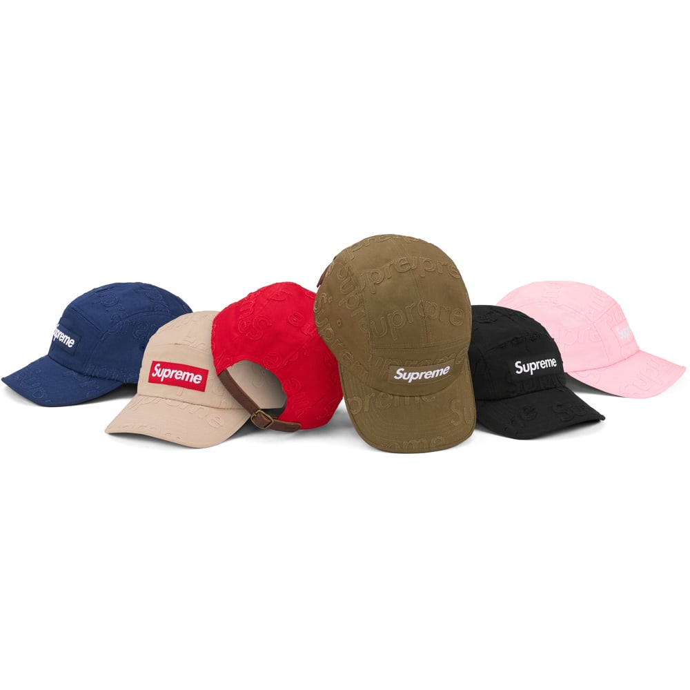 Supreme Lasered Twill Camp Cap released during spring summer 23 season