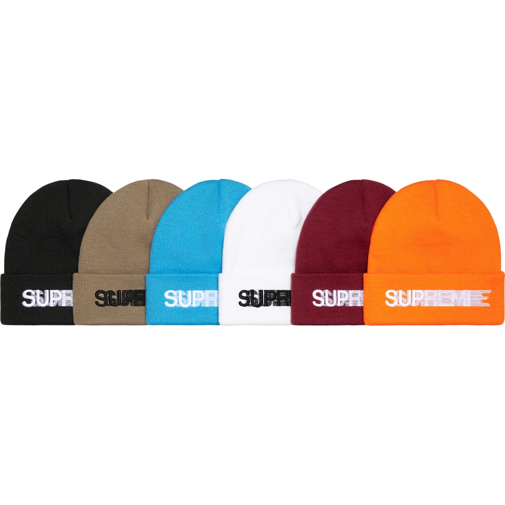 Supreme Motion Logo Beanie released during spring summer 23 season