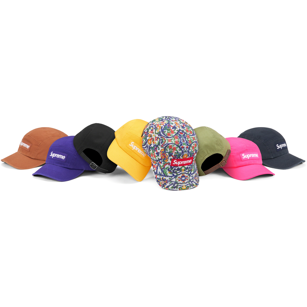 Supreme Washed Chino Twill Camp Cap released during spring summer 23 season